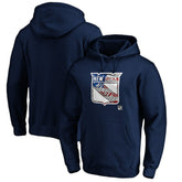 New York Rangers Banner Wave Logo Pullover Hoodie - Navy Hoodies