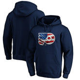 Philadelphia Flyers Banner Wave Logo Pullover Hoodie - Navy Hoodies