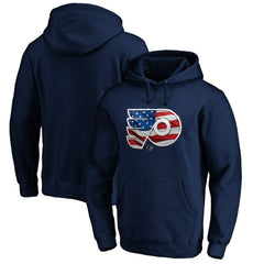 Philadelphia Flyers Banner Wave Logo Pullover Hoodie - Navy Hoodies