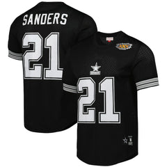 Deion Sanders Dallas Cowboys Retired Player Name & Number Mesh Top - Black sale