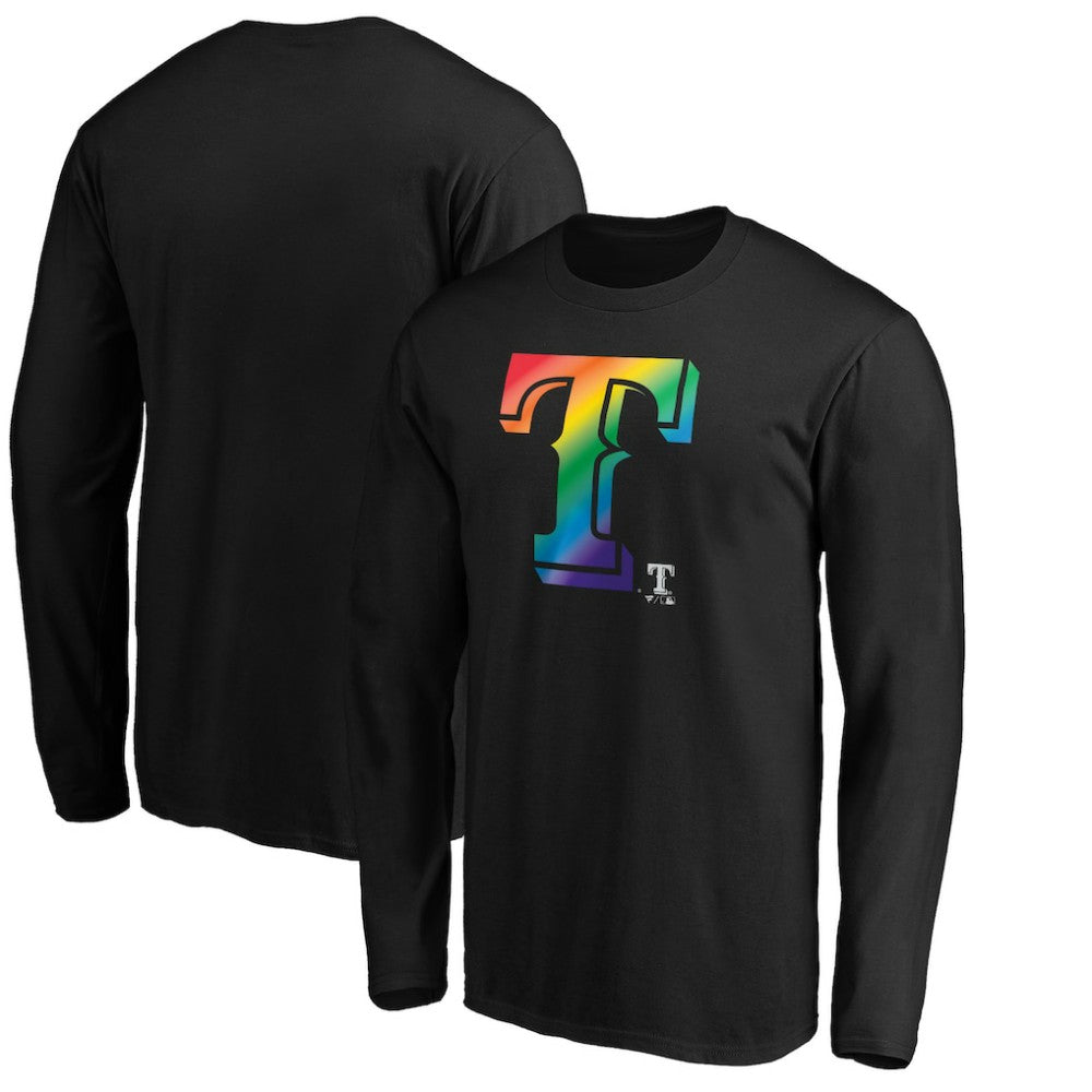Texas Rangers Team Pride Logo Long Sleeve T-Shirt Black