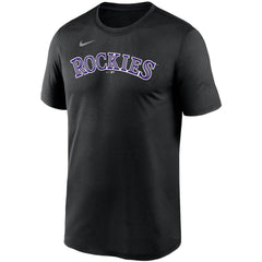 Colorado Rockies Wordmark Legend Performance T-Shirt Black