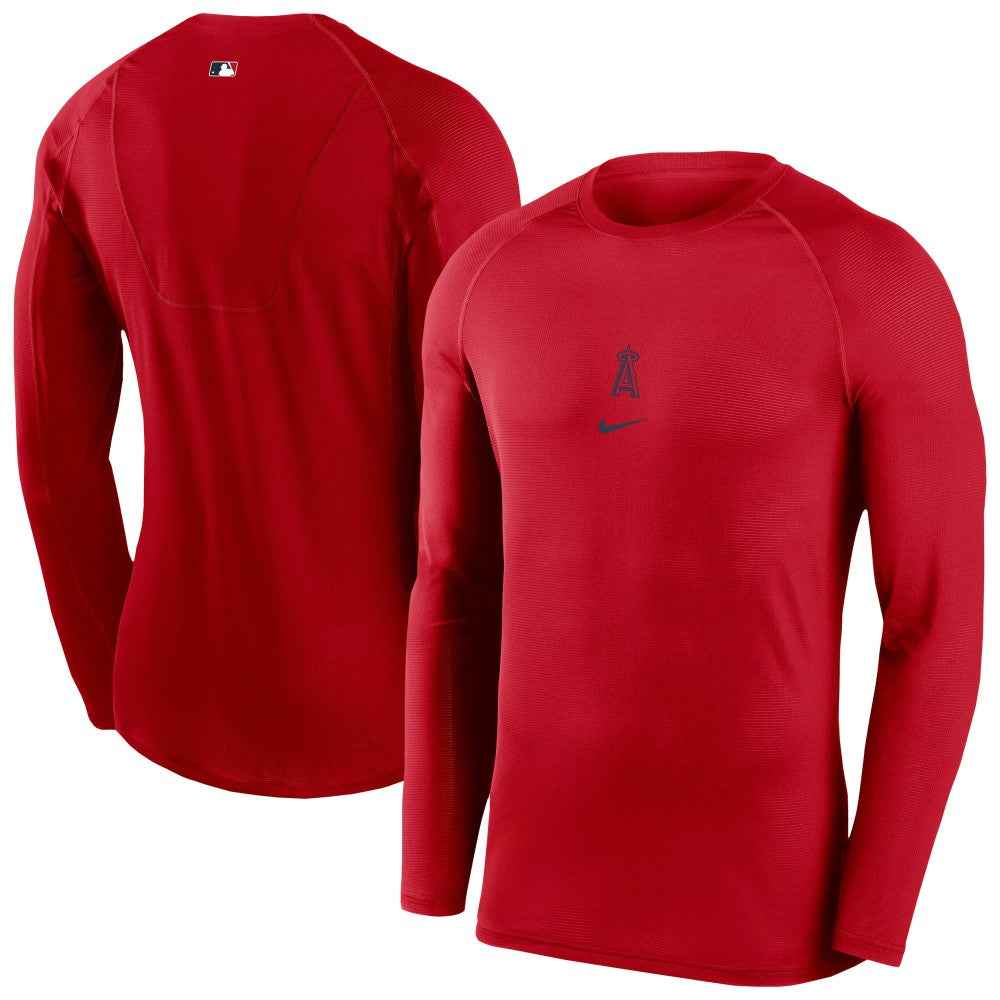 Los Angeles Angels Authentic Collection Raglan Long Sleeve T-Shirt Red