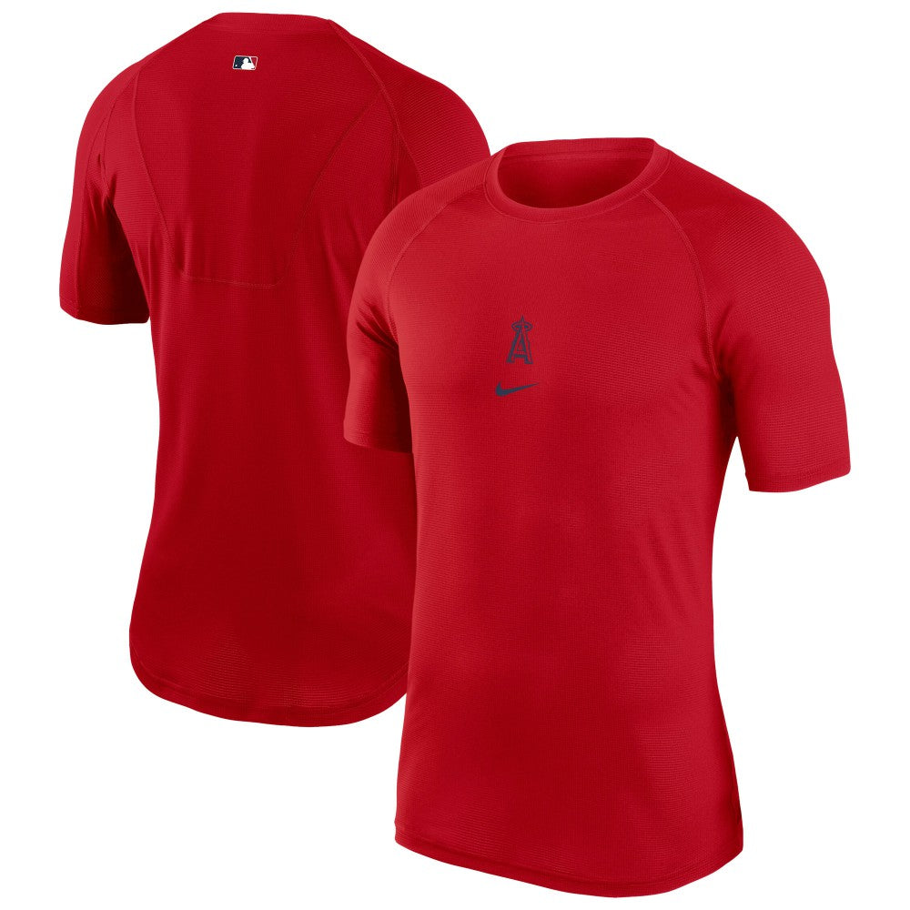 Los Angeles Angels Authentic Collection Performance Raglan T-Shirt Red