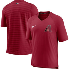 Arizona Diamondbacks Authentic Collection Pregame Performance V-Neck T-Shirt Red