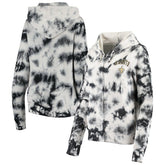 New Orleans Saints New Era Women's Tie Dye Fleece Full-Zip Hoodie - Black on sale
