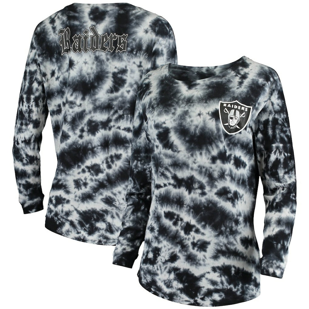 Las Vegas Raiders New Era Women's Tie-Dye Long Sleeve T-Shirt - Black outlet