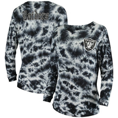 Las Vegas Raiders New Era Women's Tie-Dye Long Sleeve T-Shirt - Black outlet
