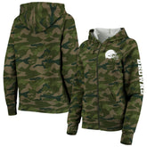 Cleveland Browns New Era Women's Raglan Full-Zip Hoodie - Camo discount