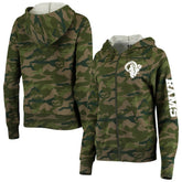 Los Angeles Rams New Era Women's Raglan Full-Zip Hoodie - Camo online