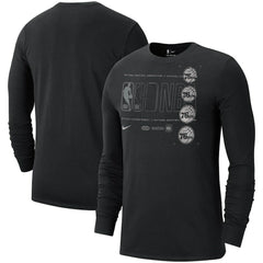 Philadelphia 76ers Courtside Chrome Long Sleeve T-Shirt - Black for sale