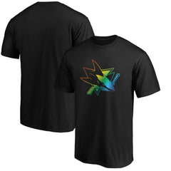 San Jose Sharks Team Pride Logo T-Shirt - Black T-shirts