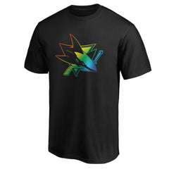 San Jose Sharks Team Pride Logo T-Shirt - Black T-shirts