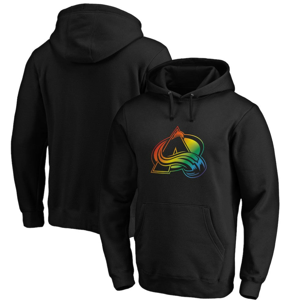 Colorado Avalanche Team Pride Logo Pullover Hoodie - Black Hoodies