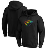 Minnesota Wild Team Pride Logo Pullover Hoodie - Black Hoodies