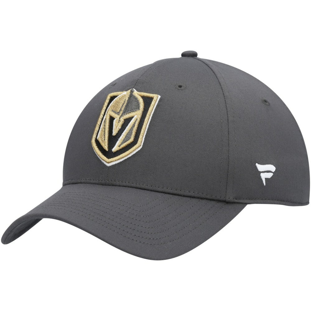 Vegas Golden Knights Fanatics Logo Core Adjustable Hat - Charcoal Hats