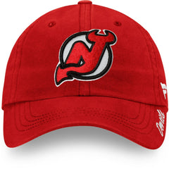 New Jersey Devils Fanatics Women's Core Primary Logo Adjustable Hat - Red Jerseys