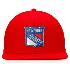 New York Rangers Fanatics Core Primary Logo Fitted Hat - Red Hats