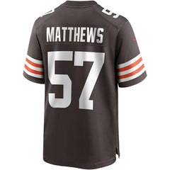 Clay Matthews Cleveland Browns Game Retired Player Jersey - Brown online