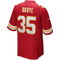 Christian Okoye Kansas City Chiefs Game Retired Player Jersey - Red discount