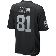 Tim Brown Las Vegas Raiders Game Retired Player Jersey - Black sale