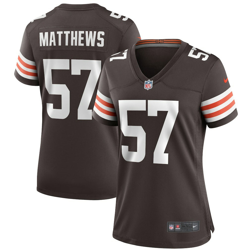 Clay Matthews Cleveland Browns Women's Game Retired Player Jersey - Brown sale