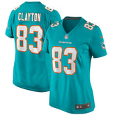 Mark Clayton Miami Dolphins Women's Game Retired Player Jersey - Aqua sale