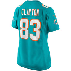 Mark Clayton Miami Dolphins Women's Game Retired Player Jersey - Aqua sale