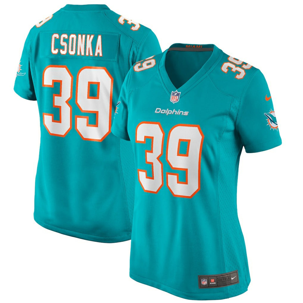 Larry Csonka Miami Dolphins Women's Game Retired Player Jersey - Aqua for sale