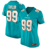 Jason Taylor Miami Dolphins Women's Game Retired Player Jersey - Aqua for sale