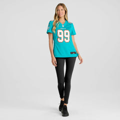 Jason Taylor Miami Dolphins Women's Game Retired Player Jersey - Aqua for sale