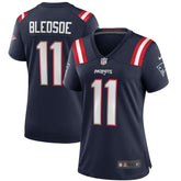 Drew Bledsoe New England Patriots Women's Game Retired Player Jersey - Navy sale