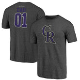 Colorado Rockies Father's Day Greatest Dad Tri-Blend T-Shirt Black