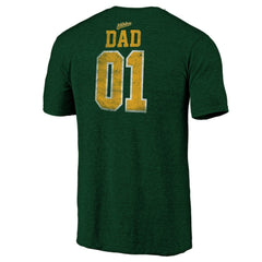 Athletics Father's Day Greatest Dad Tri-Blend T-Shirt Green