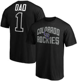 Colorado Rockies Father's Day #1 Dad T-Shirt Black