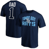 Tampa Bay Rays Father's Day #1 Dad T-Shirt Navy