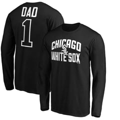 Chicago White Sox Father's Day #1 Dad Long Sleeve T-Shirt Black