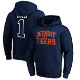 Detroit Tigers Father's Day #1 Dad Pullover Hoodie Navy