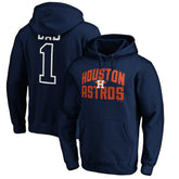 Houston Astros Father's Day #1 Dad Pullover Hoodie Navy