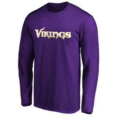Minnesota Vikings #1 Dad Long Sleeve Team Logo T-Shirt - Purple cheap