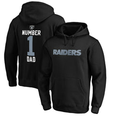 Las Vegas Raiders #1 Dad Pullover Hoodie - Black on sale