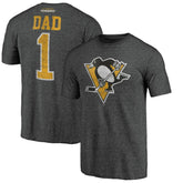 Pittsburgh Penguins Greatest Dad Tri-Blend T-Shirt - Charcoal T-shirts
