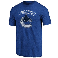 Vancouver Canucks Greatest Dad Tri-Blend T-Shirt - Blue T-shirts