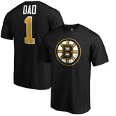 Boston Bruins #1 Dad Logo T-Shirt - Black T-shirts