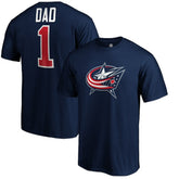 Columbus Blue Jackets #1 Dad T-Shirt - Navy T-shirts