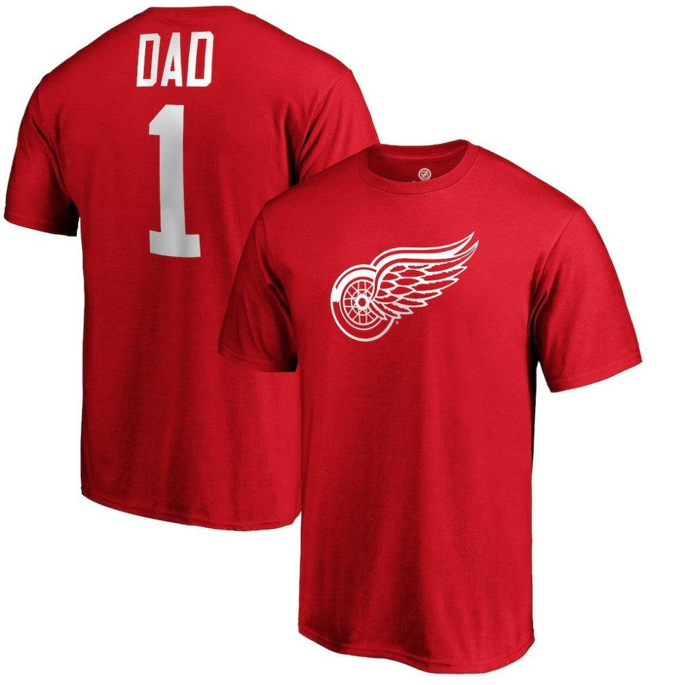 Detroit Red Wings #1 Dad T-Shirt - Red T-shirts