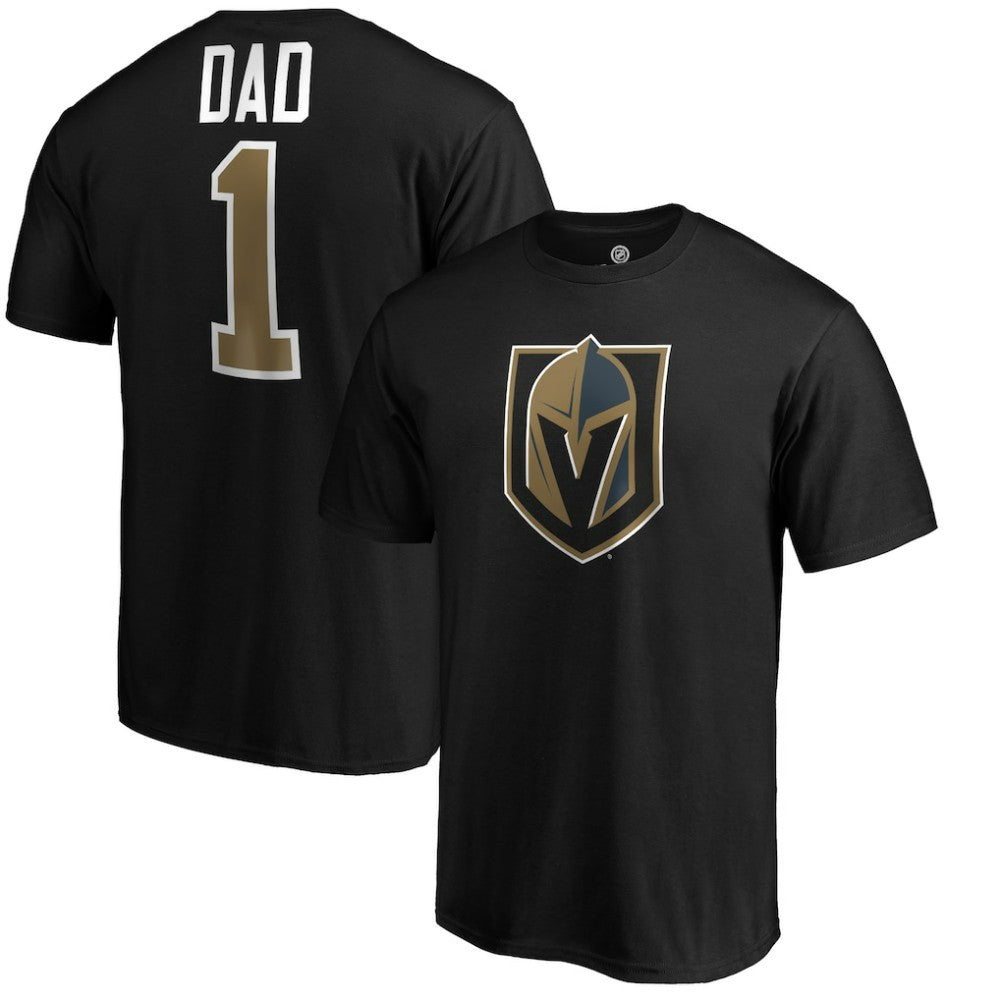 Vegas Golden Knights #1 Dad T-Shirt - Black T-shirts