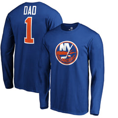 New York Islanders #1 Dad Long Sleeve T-Shirt - Royal T-shirts