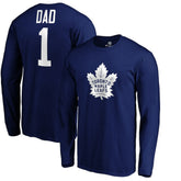 Toronto Maple Leafs #1 Dad Long Sleeve T-Shirt - Blue T-shirts