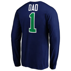 Vancouver Canucks #1 Dad Long Sleeve T-Shirt - Blue T-shirts